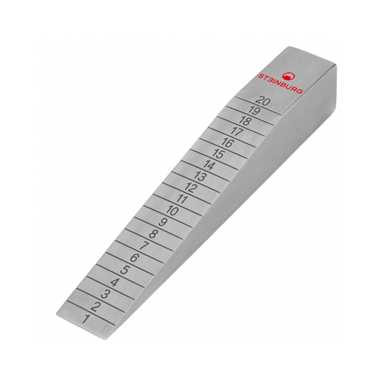 STEINBURG – "Messkeil" aus hochwertigem Aluminium | Skala 1–20 mm