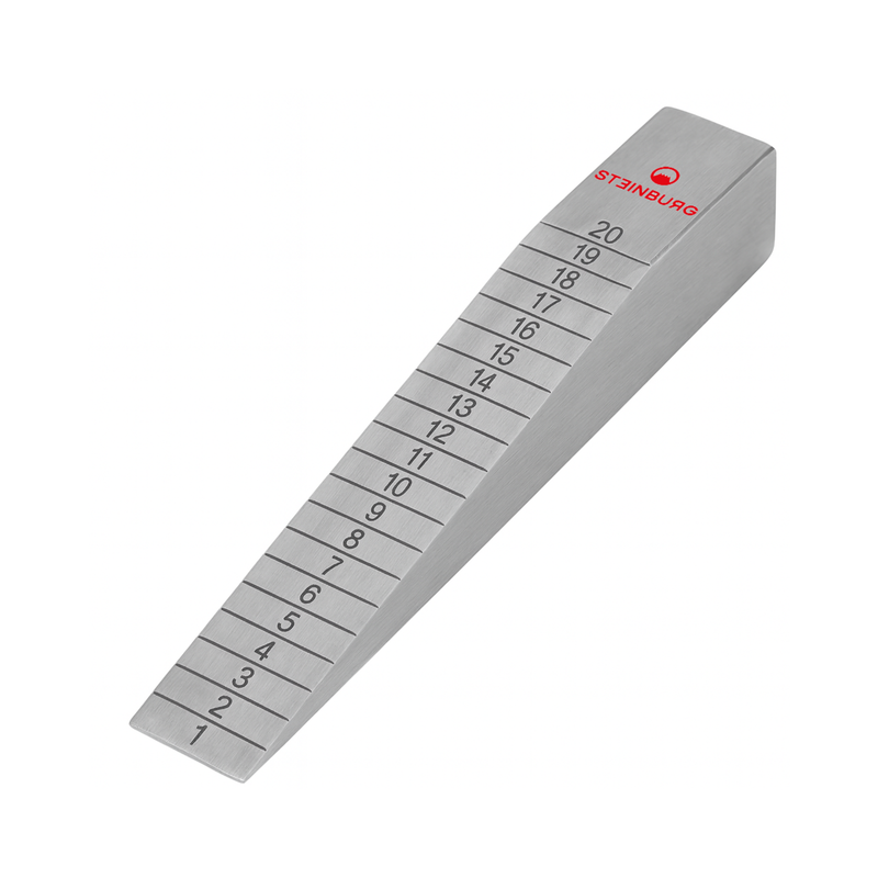 STEINBURG® Messkeil Aluminium – Präzisionswerkzeug zur Spaltmaß- und Fugenmessung, Skala 1–20 mm