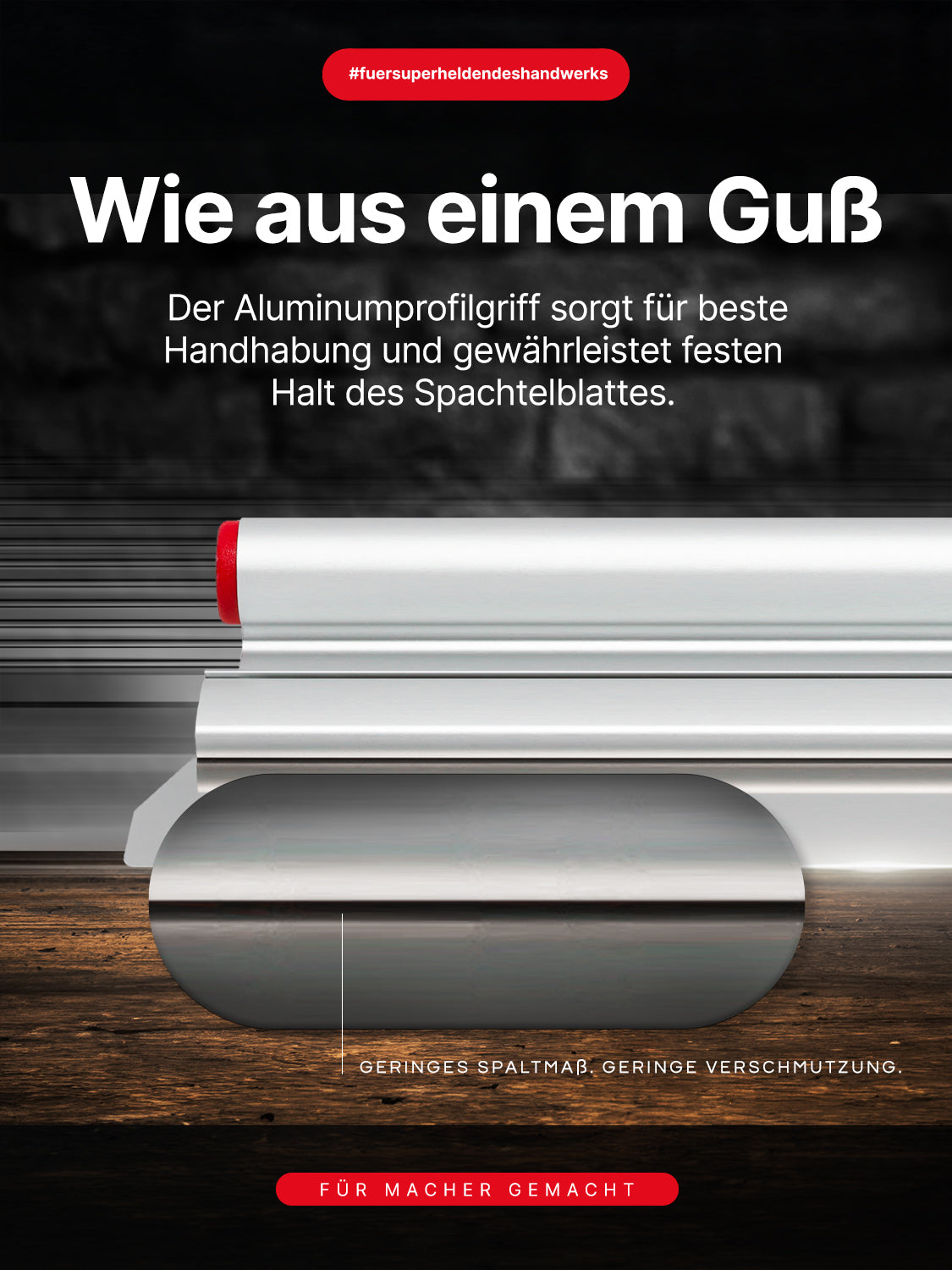 STEINBURG – „Flächenspachtel 600 mm“ mit 10×10 mm Zahnung und Wechselblatt-System