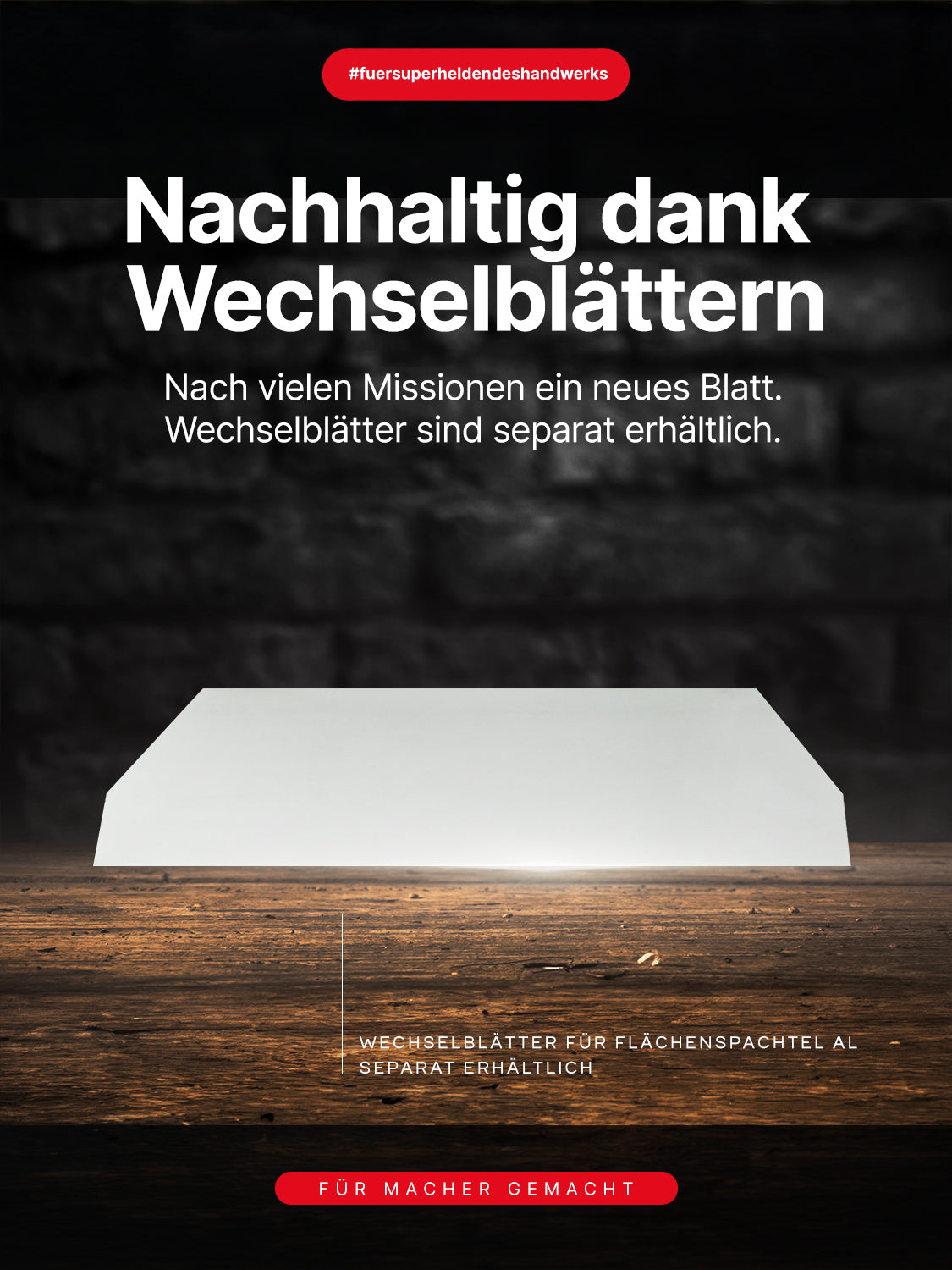 STEINBURG – „Flächenspachtel 600 mm“ mit 10×10 mm Zahnung und Wechselblatt-System