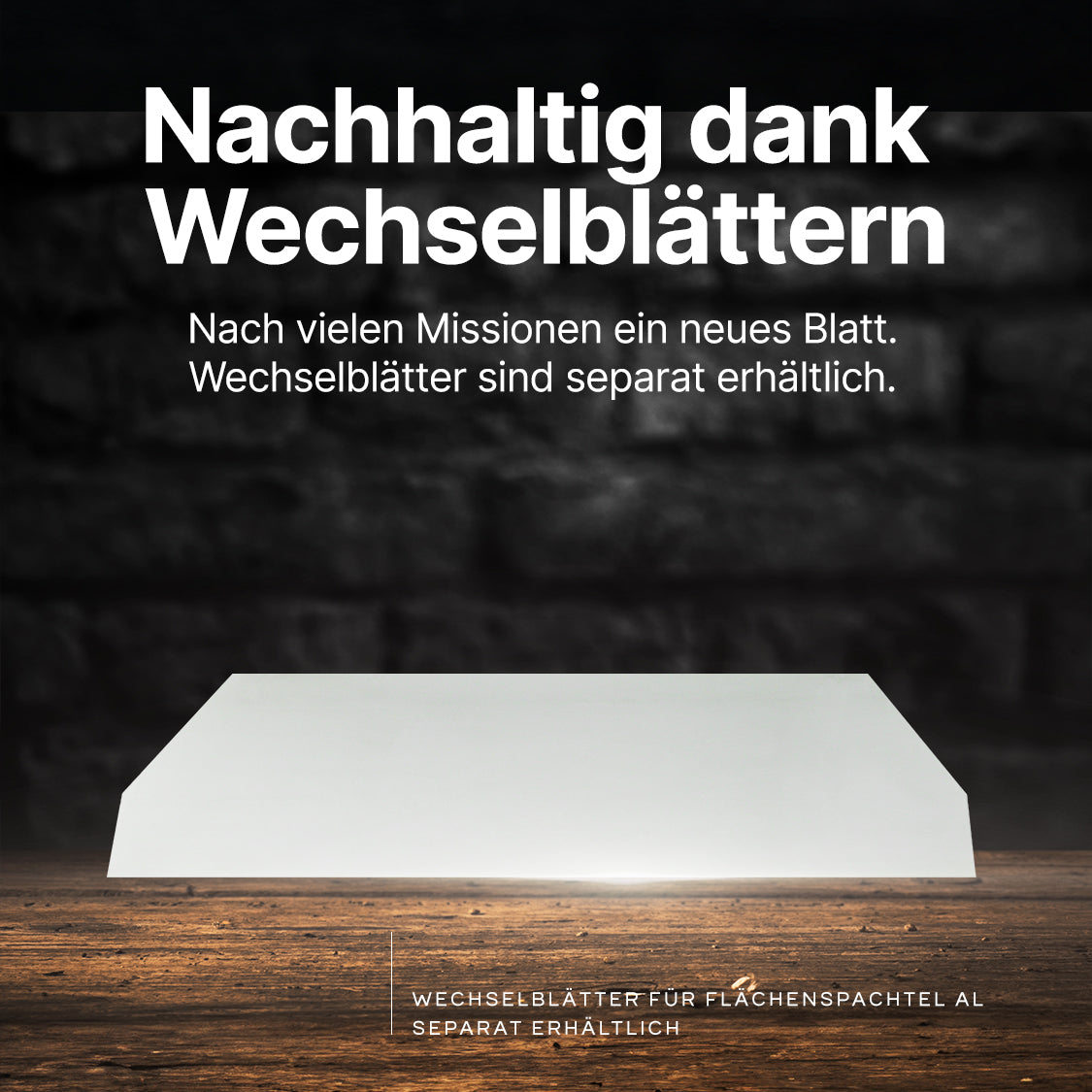 STEINBURG - "Flächenspachtel Al Ersatzblatt" mit spitzen Ecken