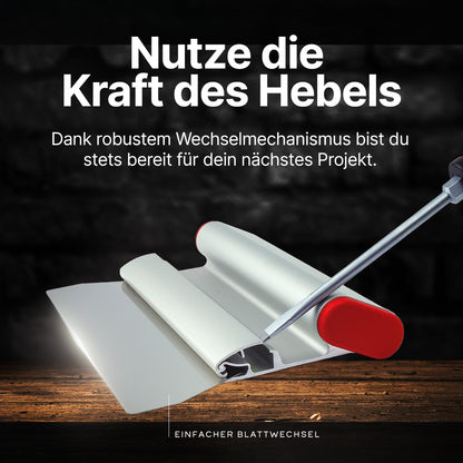 STEINBURG - "Flächenspachtel Al" Aluminium Spachtel mit abgerundeten Ecken