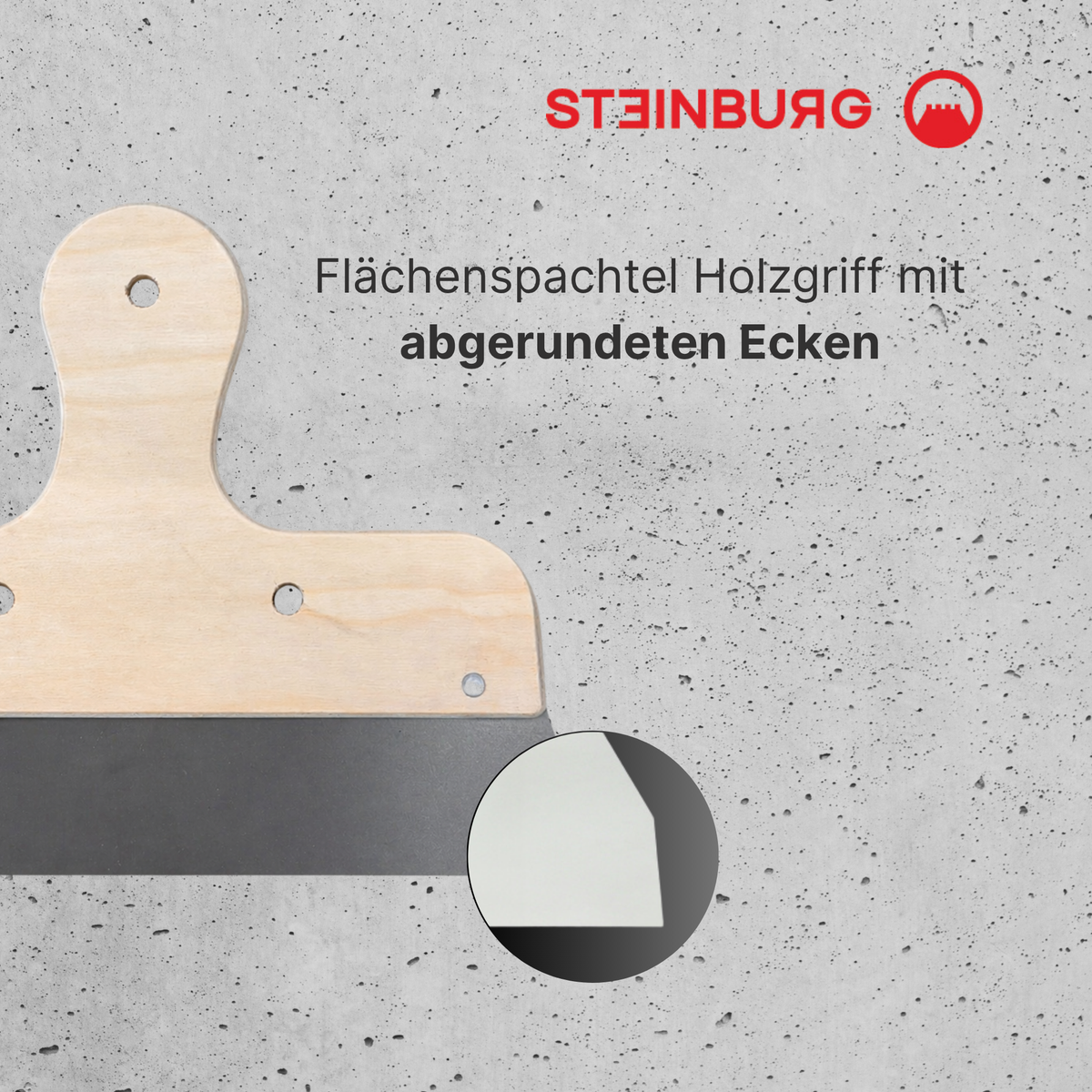 STEINBURG - Flächenspachtel Holzgriff – Green Line