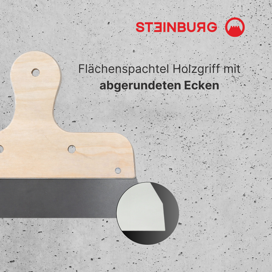 STEINBURG - Flächenspachtel Holzgriff – Green Line